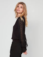 Afbeelding in Gallery-weergave laden, Sidse Blouse lace knit 7817-44 000 Black
